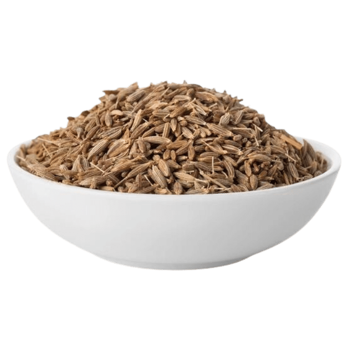 A bowl of high-quality cumin seeds, ideal for export and bulk supply.